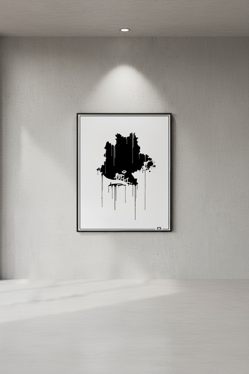0711 Stuttgart Landkarte Kunstdruck