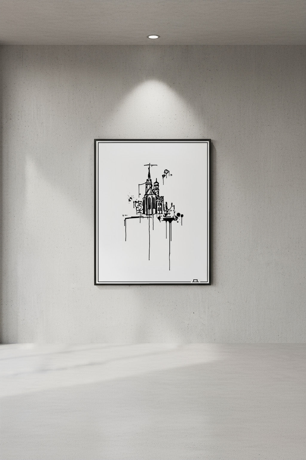 Stiftskirche Stuttgart Kunstdruck