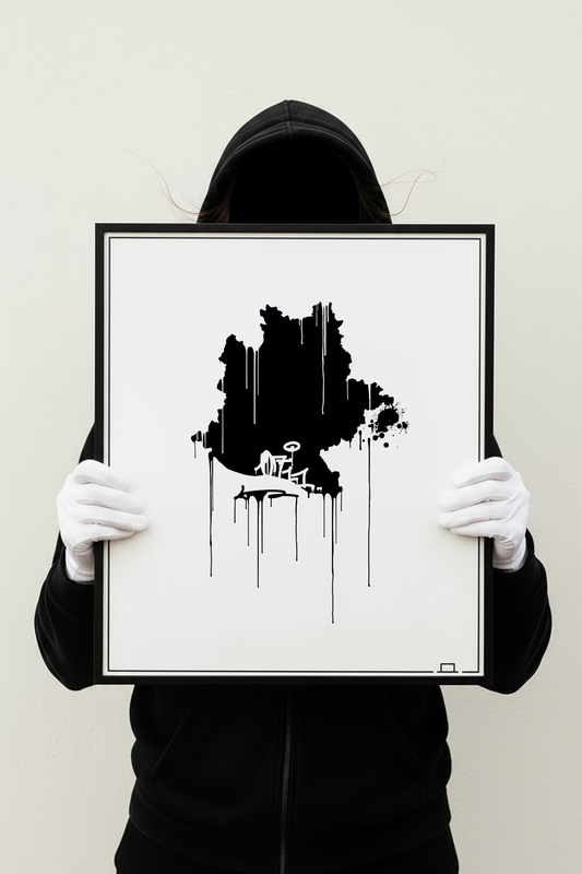 0711 Stuttgart Landkarte Kunstdruck