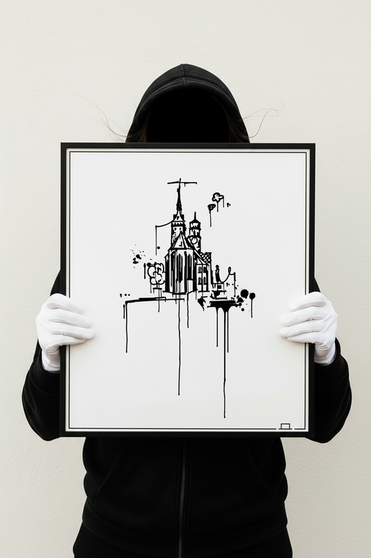 Stiftskirche Stuttgart Kunstdruck